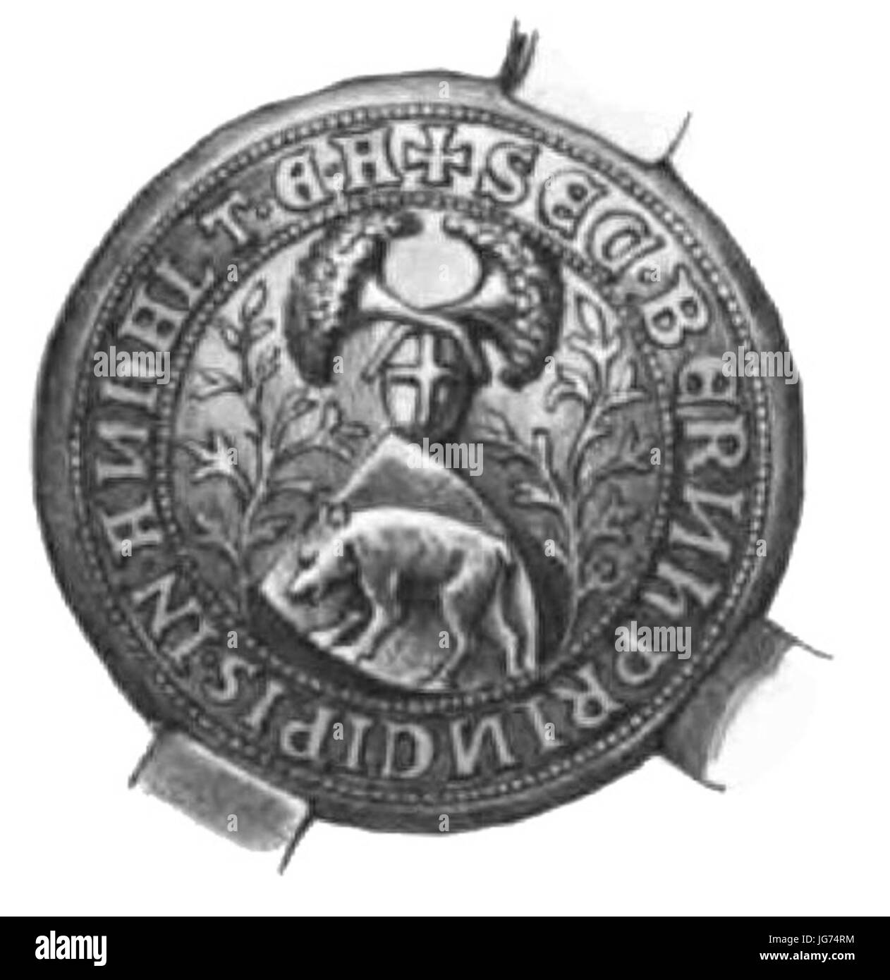 Siegel Bernhard IV 28Anhalt29 - Geheimnis Stockfoto