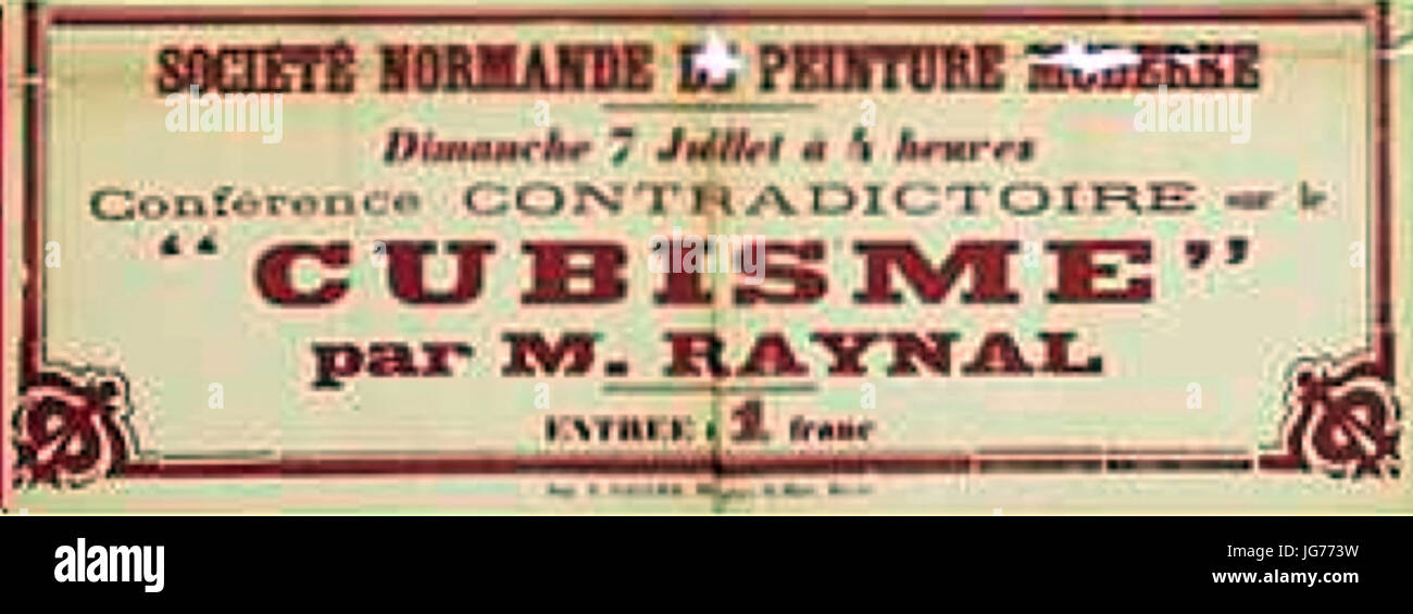 Société Normande de Peinture Moderne Konferenz Contradictoire Sur le 2ubisme. Stockfoto