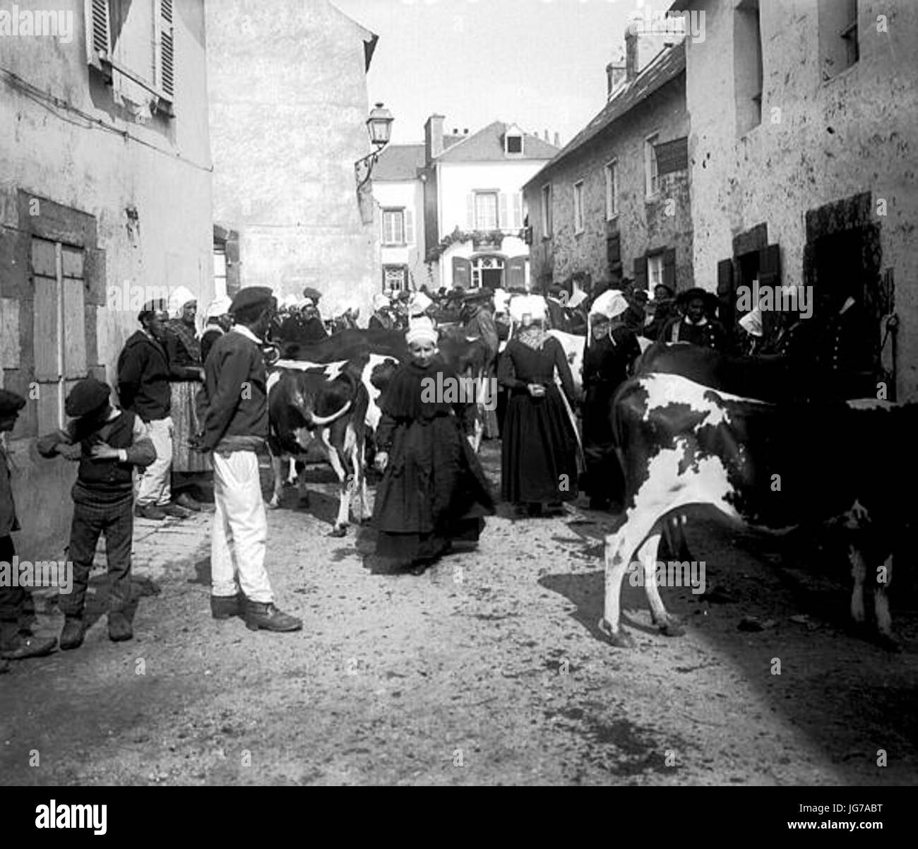 Marché À Plougastel En 1901 Basis Mistral Petit Stockfoto