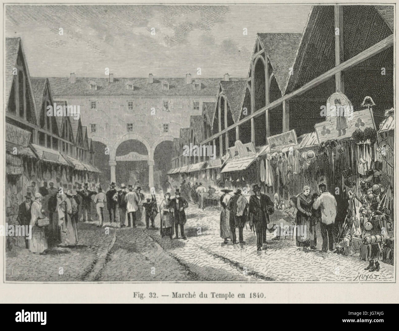 Marché du Temple de 1840 Stockfoto