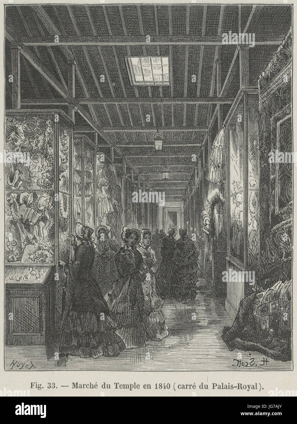 Marché du Temple de 1840 (Carré du Palais-Royal) Stockfoto