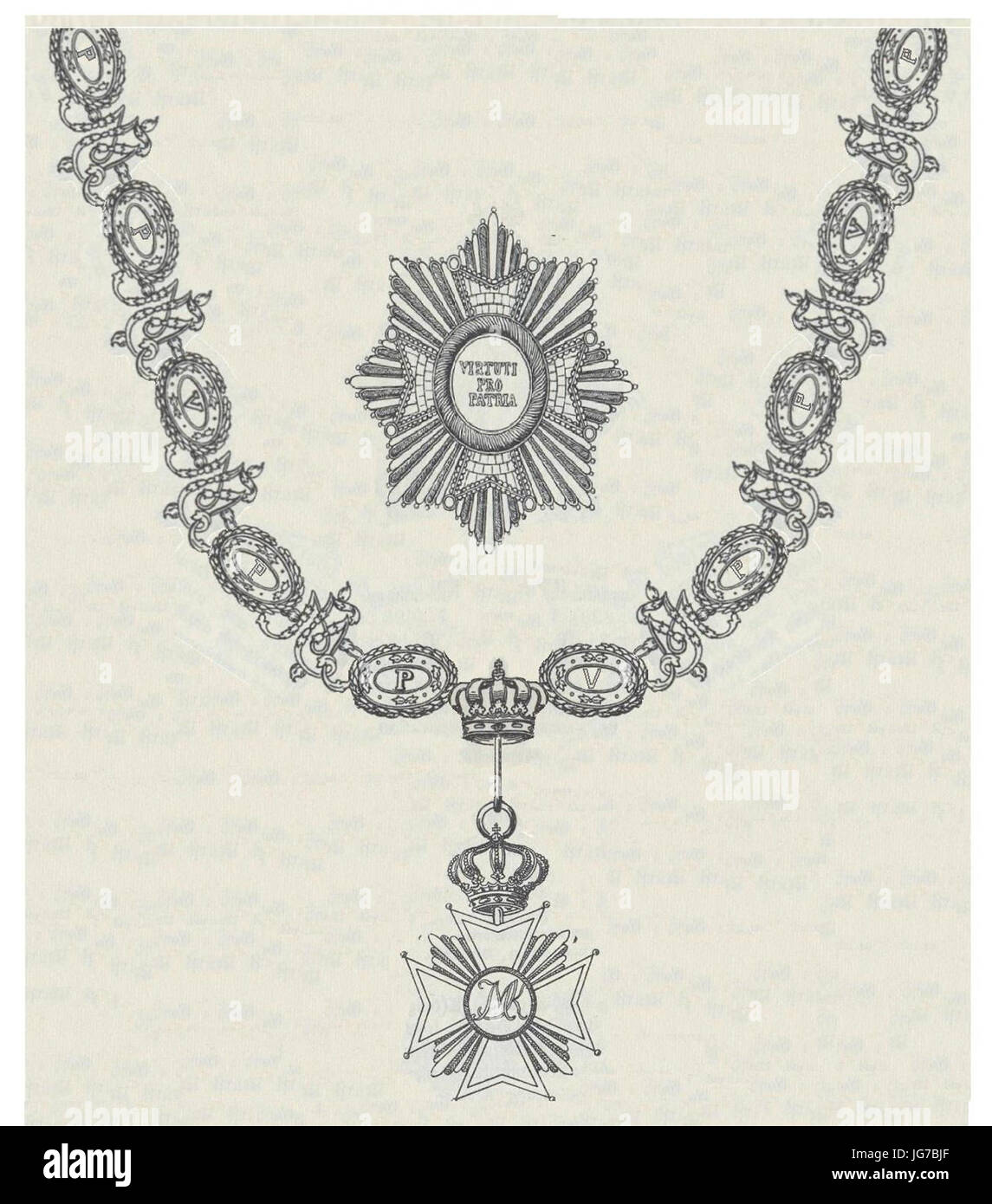 Heck Und Kette Mit Groszkreuz Militär-Max-Joseph-Orden Bayern Stockfoto
