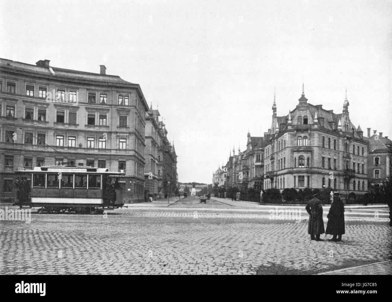 Berliner München - Göthestraße (2) 1898 - PD Stockfoto