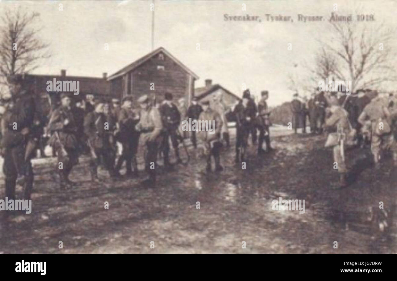 Schweden deutsche Russen in ơ85land 1918 Stockfoto