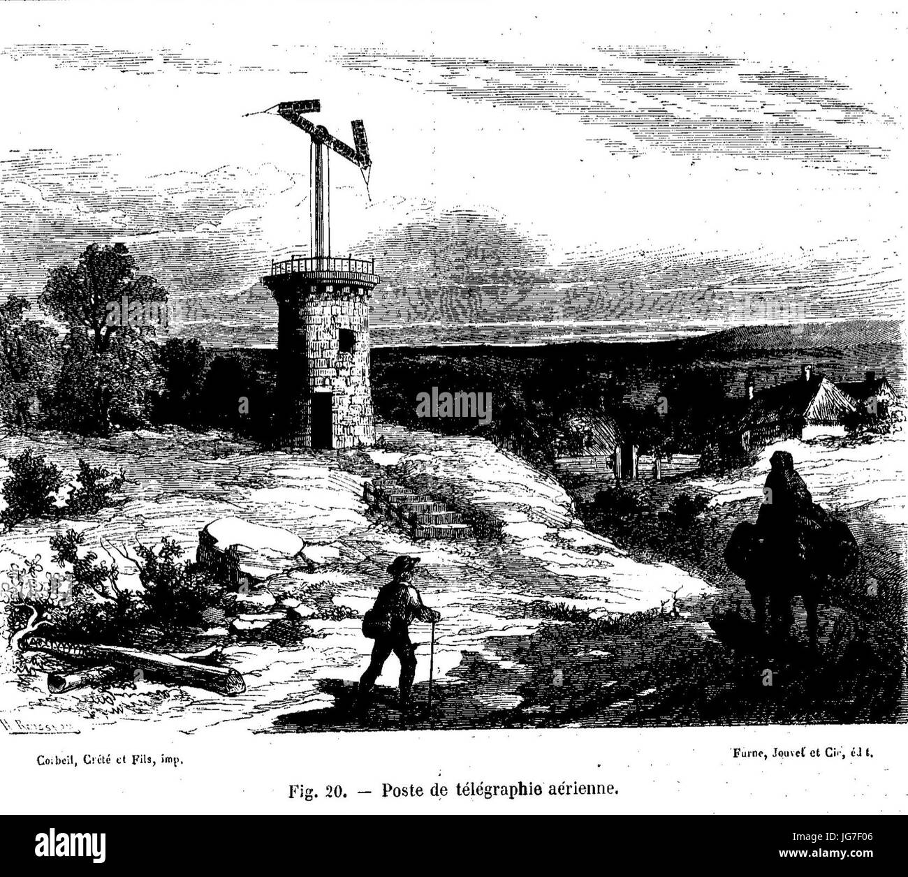 Télégraphe Chappe 2 Stockfoto