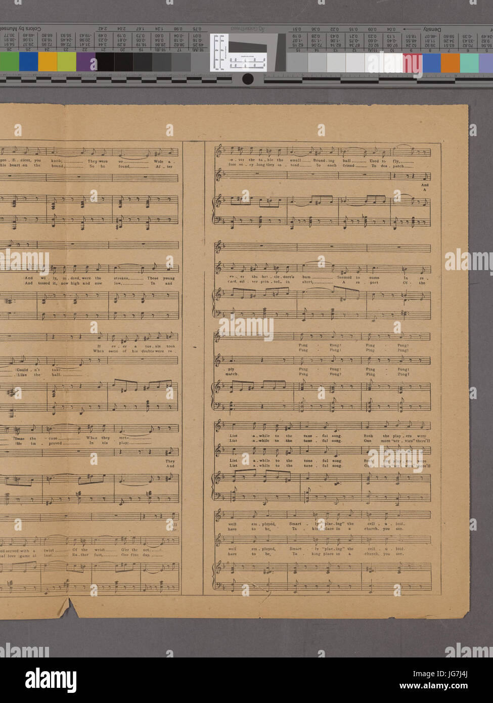 Das Ping Pong Lied (NYPL Hades-193 48-1995893) Stockfoto