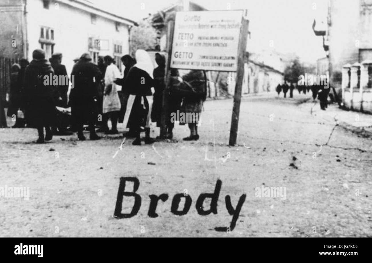 Der Eingang in die Brody Ghetto 28west Ukraine 1942-4329 Stockfoto