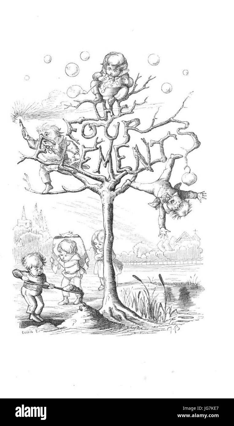 Die vier Elemente die Märchen der Wissenschaft Stockfoto