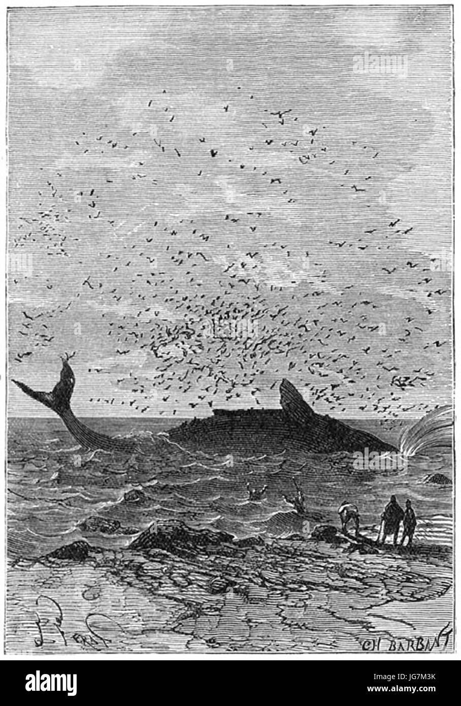 "Die geheimnisvolle Insel" von Jules Férat 079 Stockfoto