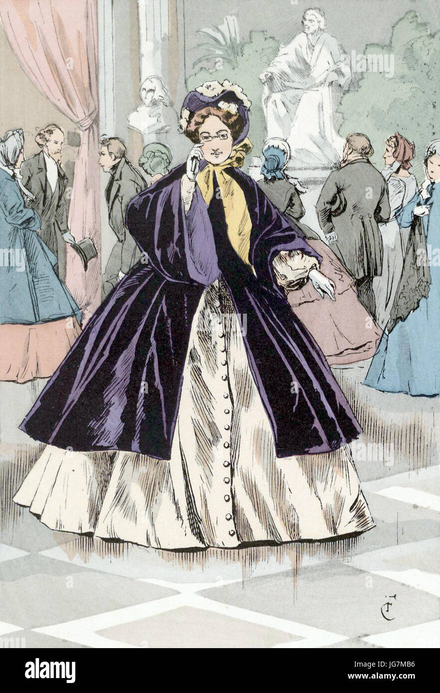 Das neue "Foyer" im Théâtre Français; Porträt von Mme de R. 1863 Stockfoto