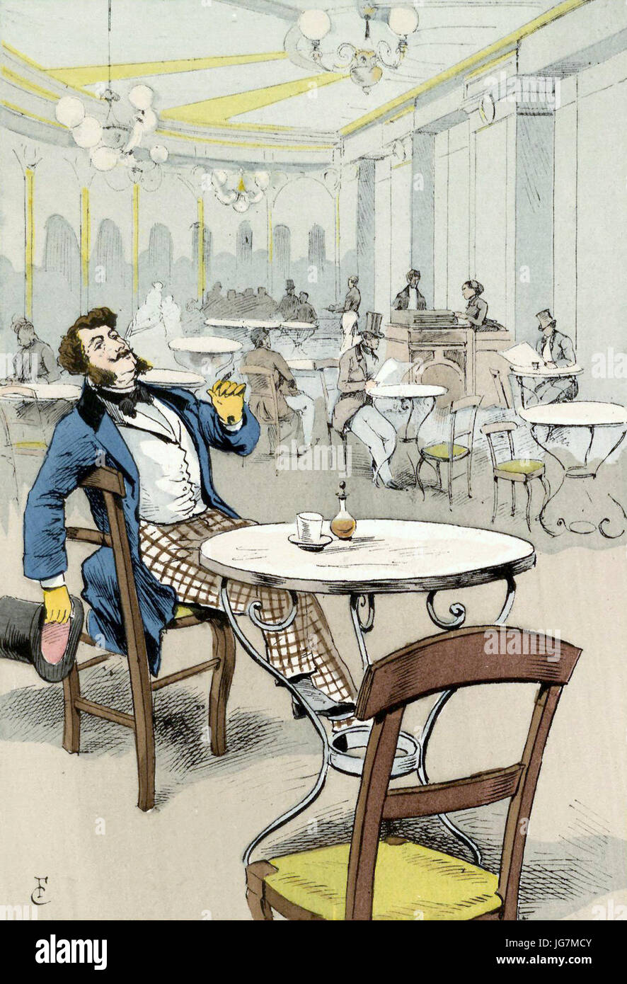 Die Palmy Tage des Café De La Rotonde. Im Palais-Royal, 1868 Stockfoto