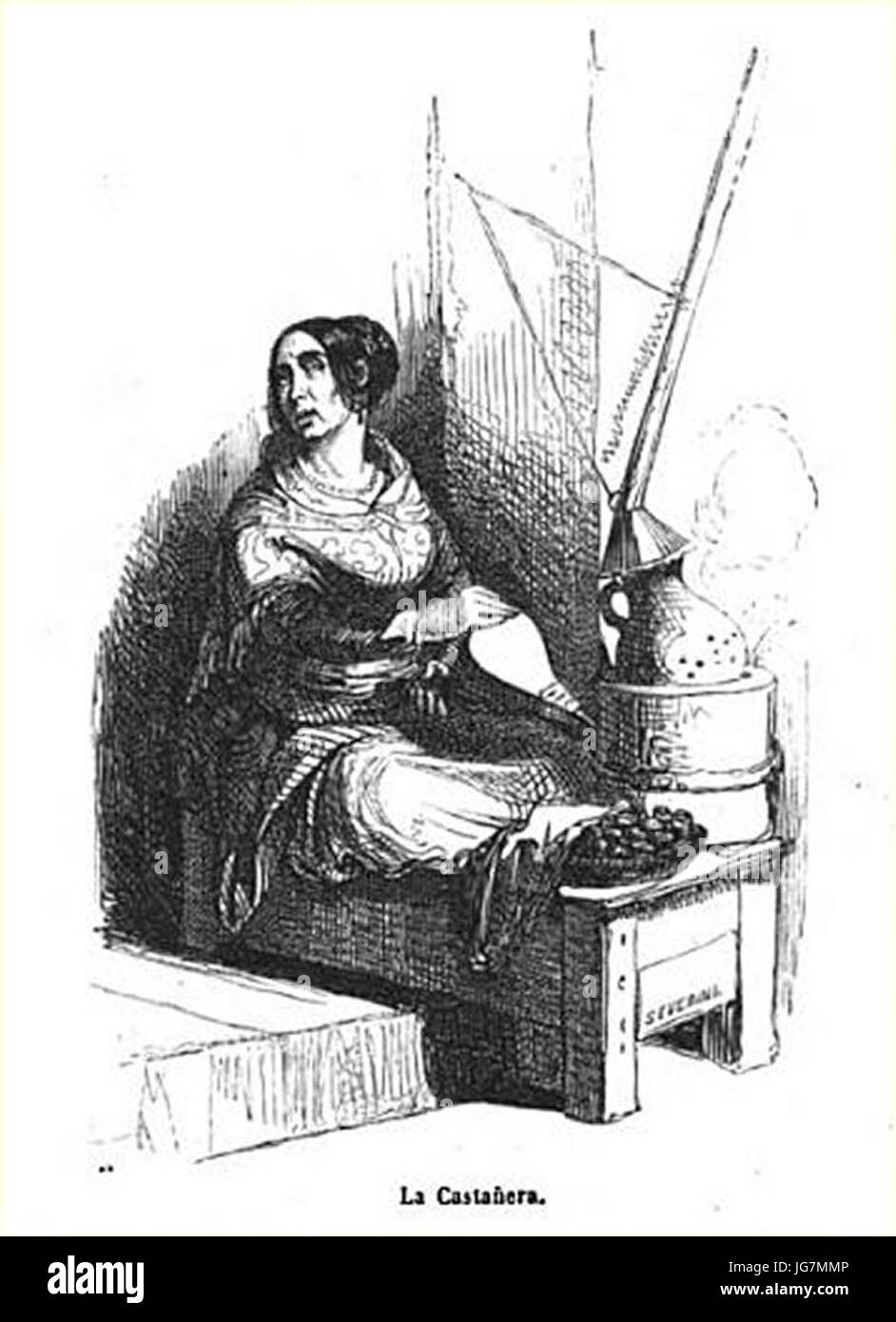 Die Spanier 12-La Castañera Stockfoto