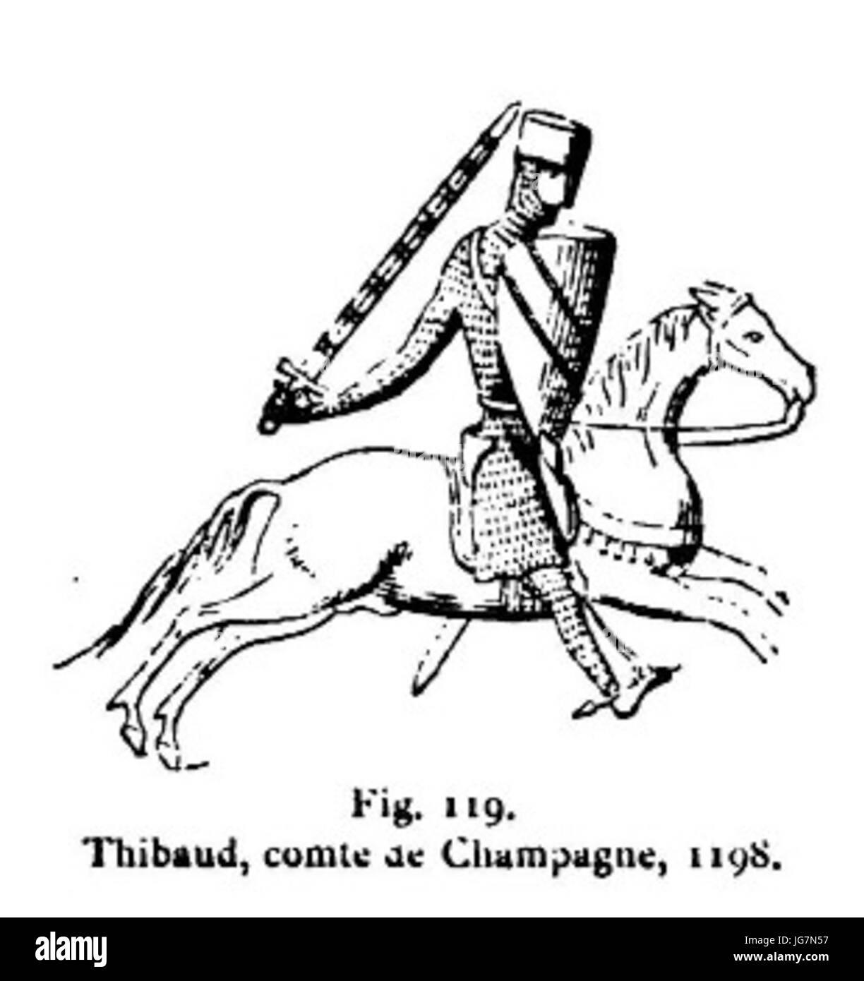 Theobald III Graf von Champagne Stockfoto