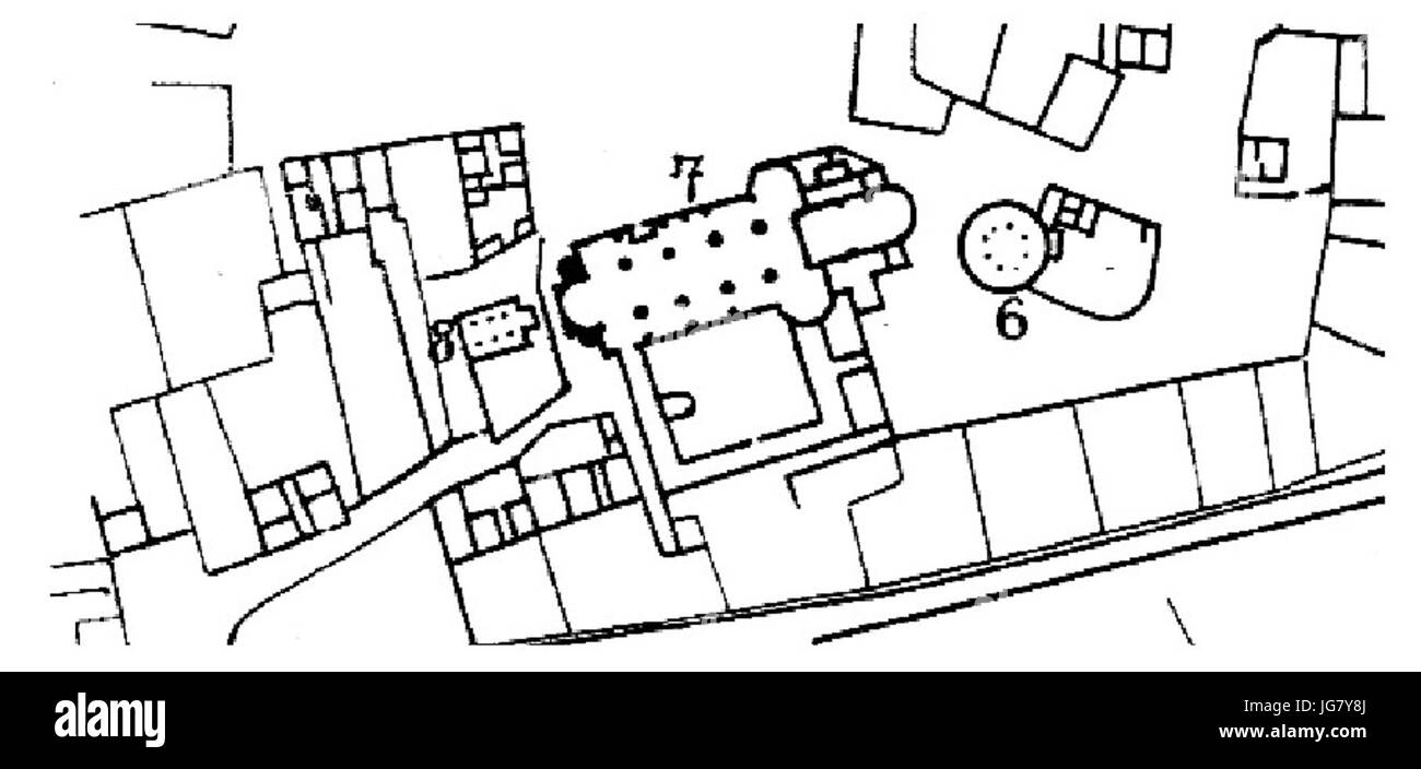 Umgebung des Bonner Münsters 1715 Stockfoto