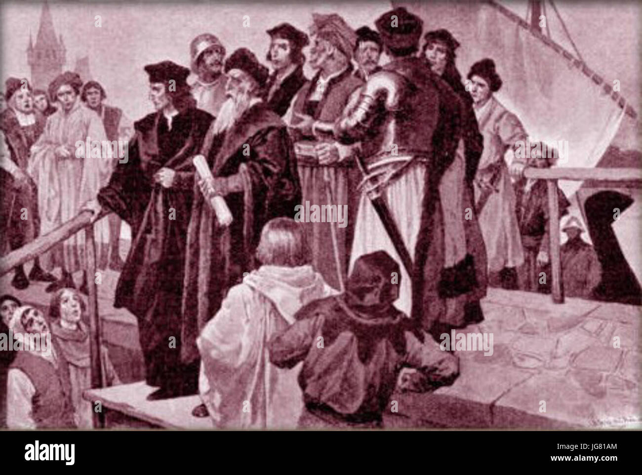 Věnceslav Černý - Poselstvo české V Basileji r. 1433 Stockfoto