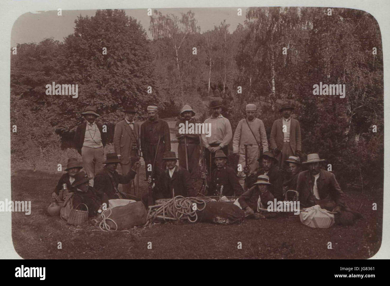 Vecsembükki Expedíció 002 Képeslap 1911 B.I.G Stockfoto