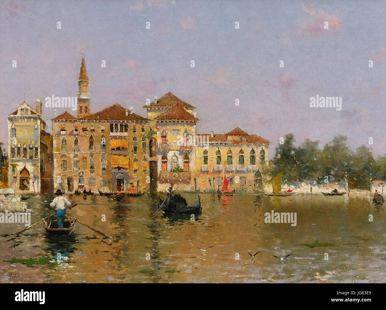 "Venedig" von Martin Rico y Ortega, Öl auf Leinwand auf Karton montiert Stockfoto