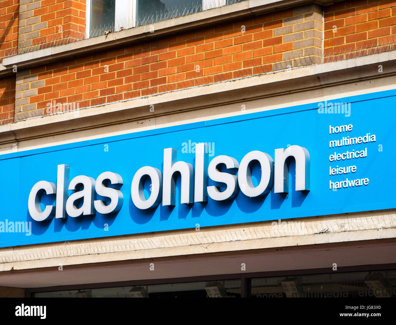 Clas Olson Shop, Reading, Berkshire, England Stockfoto