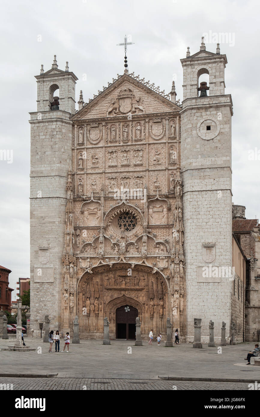 Saint-Paul Kirche (Iglesia de San Pablo) isabellinische stilgerecht in Valladolid in Kastilien und León, Spanien. Stockfoto