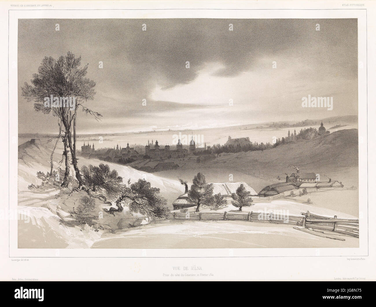 Vilnia. D092D196D0BBD18CD0BDD18F (Lauvergne, XIX). Stockfoto