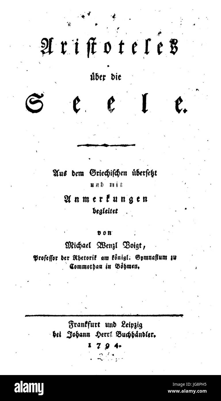 Voigt-aristoteles Stockfoto