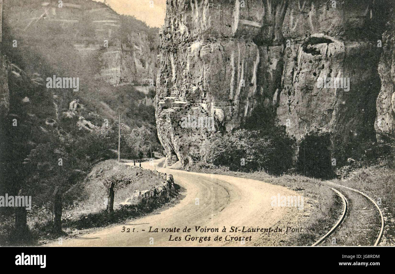 Martinotto 321 - La route de Voiron À Saint-Laurent-du-Pont - Les Gorges de Crossey Stockfoto