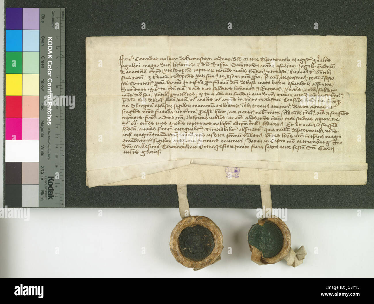 Wielki Mistrz Zakonu Krzyżackiego Zapowiada Przyjazd Na rokowania Stockfoto