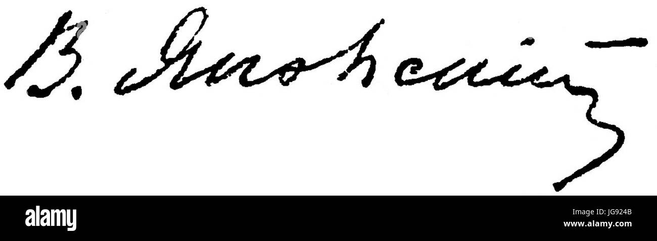 Yanovskiy Unterschrift Stockfoto