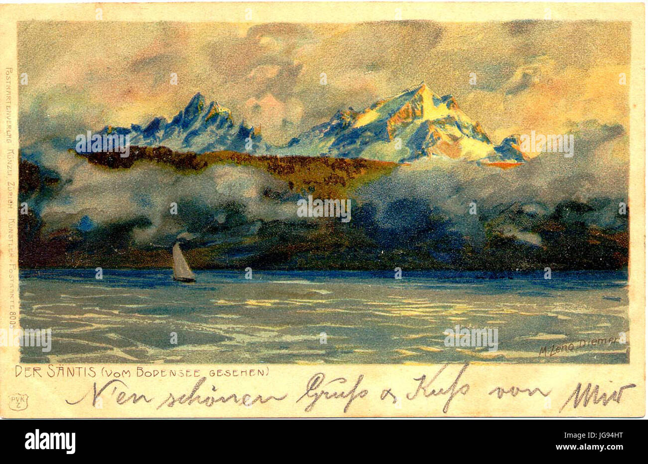Ziemer Bodensee Und Säntis Stockfoto