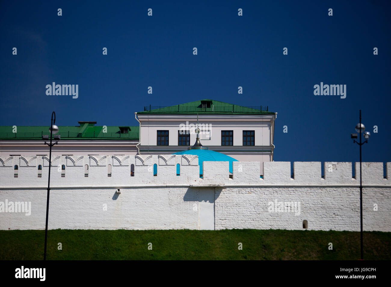 Kasaner Kreml Wand Stockfoto