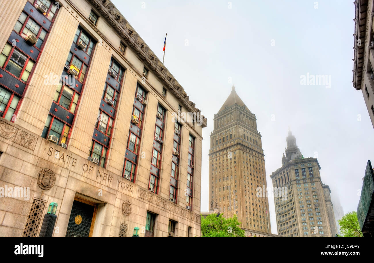 Das Louis J Lefkowitz State Office Building in New York City Stockfoto