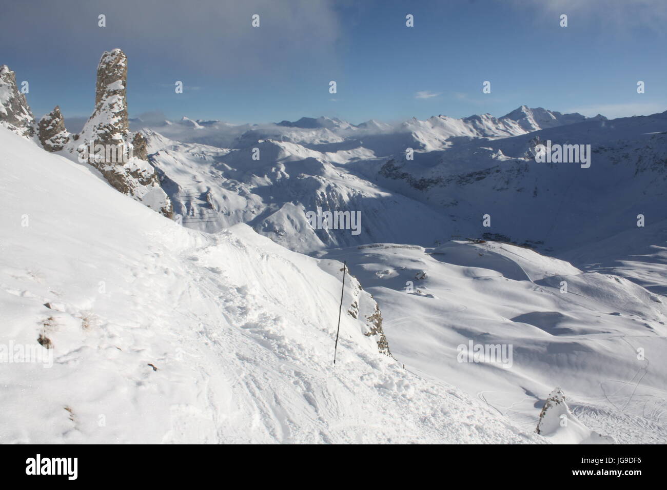 Paysage de Montagne, Tignes, Savoie, Frankreich - Berglandschaft, Tignes, Savoyen, Frankreich Stockfoto