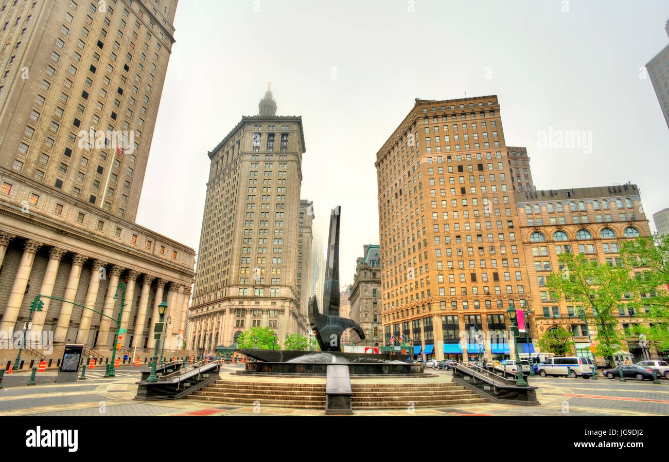 Foley Square in Manhattan, New York City Stockfoto