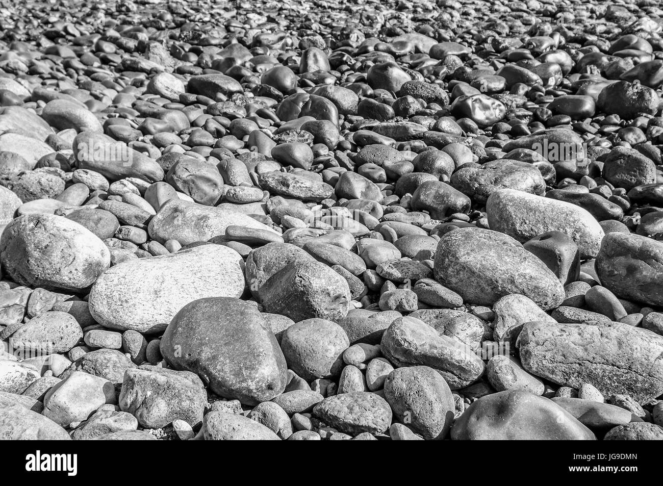 Strand mit Kopfsteinpflaster, Salinas del Matorral, Gran Canaria, Kanarische Inseln, Spanien Stockfoto