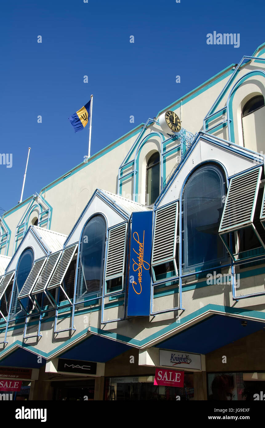 Höhle Shepard Kaufhaus Mall in Bridgetown Barbados ist eines der größten Kaufhäuser der Karibik. Stockfoto