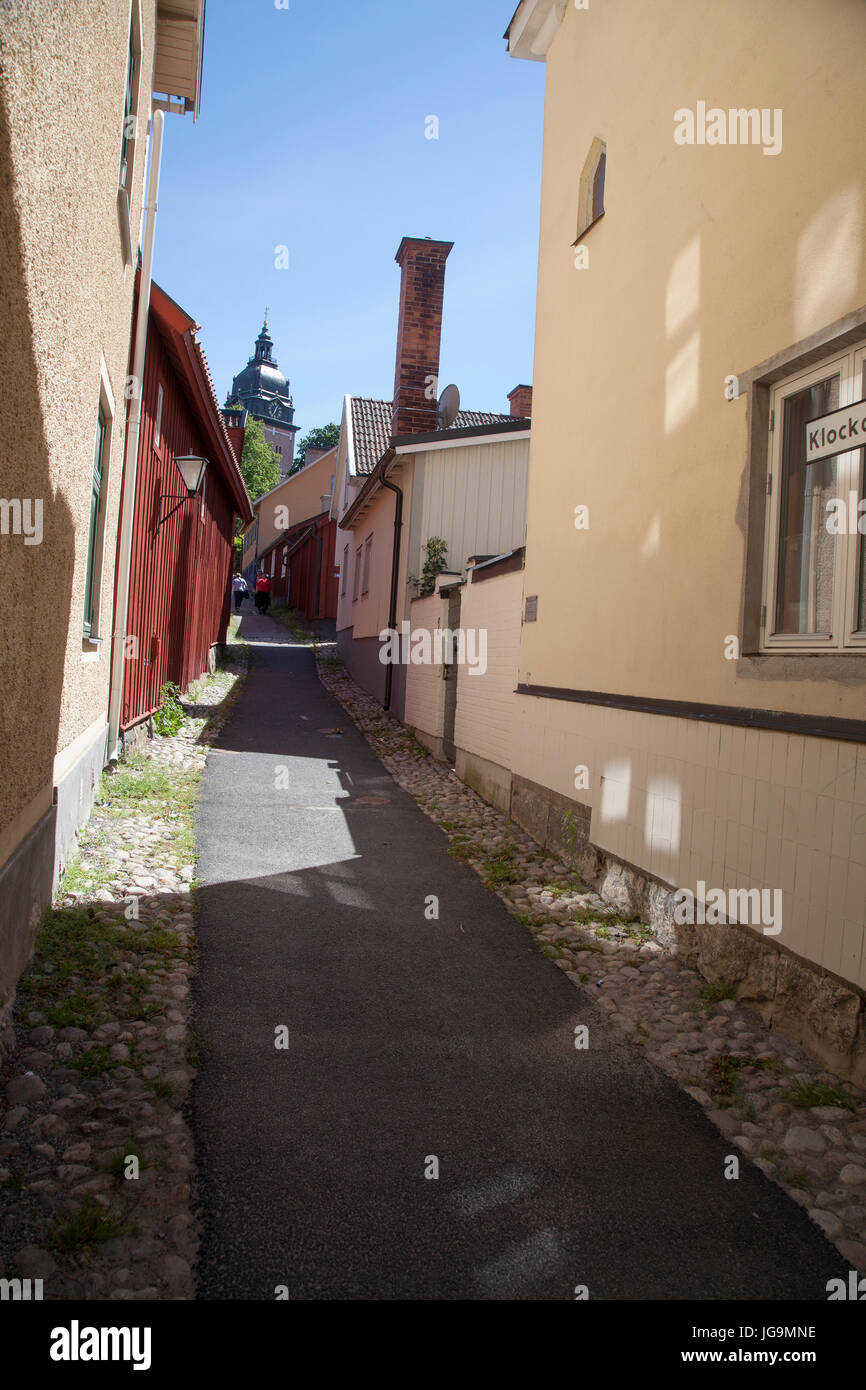STRÄNGNÄS Södermanland Gebäude nach der großen Stadt Feuer 1871 Stockfoto