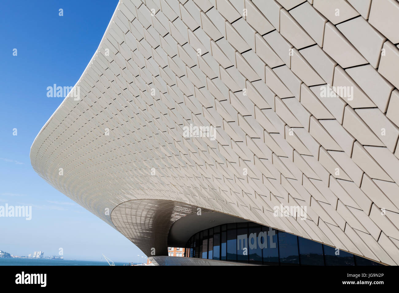 MAAT, das Museum für Kunst, Architektur und Technologie in Lissabon, Portugal. Stockfoto