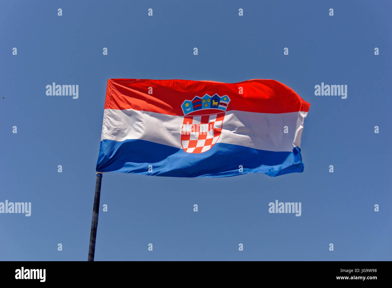 Nationalflagge von Kroatien Stockfoto