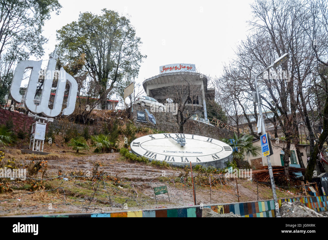 Murree Stadt im Winter in der Nähe von Islamabad, Pakistan Stockfoto