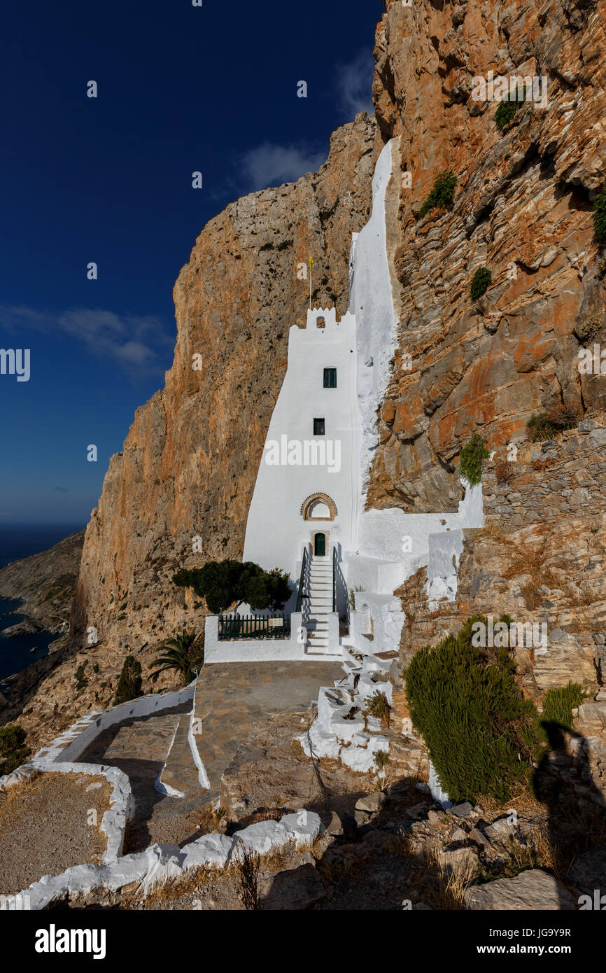 Hozoviotissa Kloster Amorgos Insel Griechenland Stockfoto