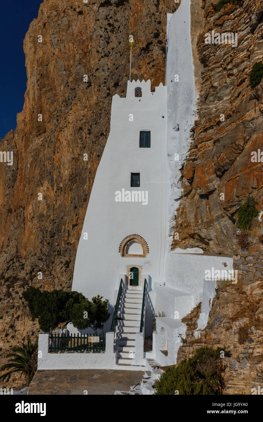 Hozoviotissa Kloster Amorgos Insel Griechenland Stockfoto