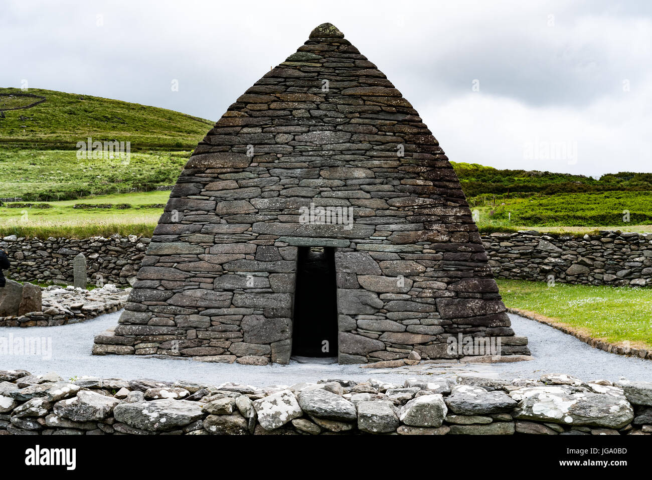 Alte keltische Bienenhäuser, Dingle Halbinsel, Irland Stockfoto