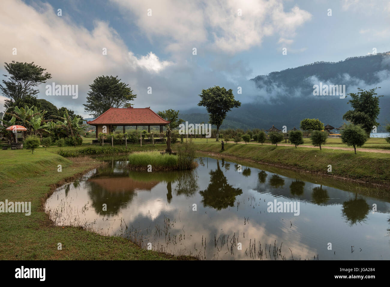 Balinesischen Landschaft in der Nähe von Lake Bratan, Indonesien Stockfoto