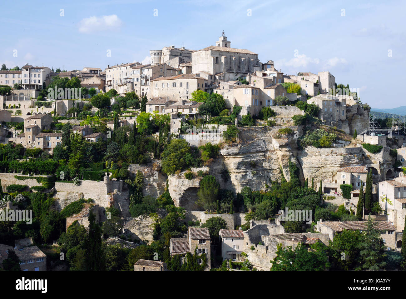 Panoramablick auf Gordes, schönen historischen Dorf in Frankreich, provence Stockfoto