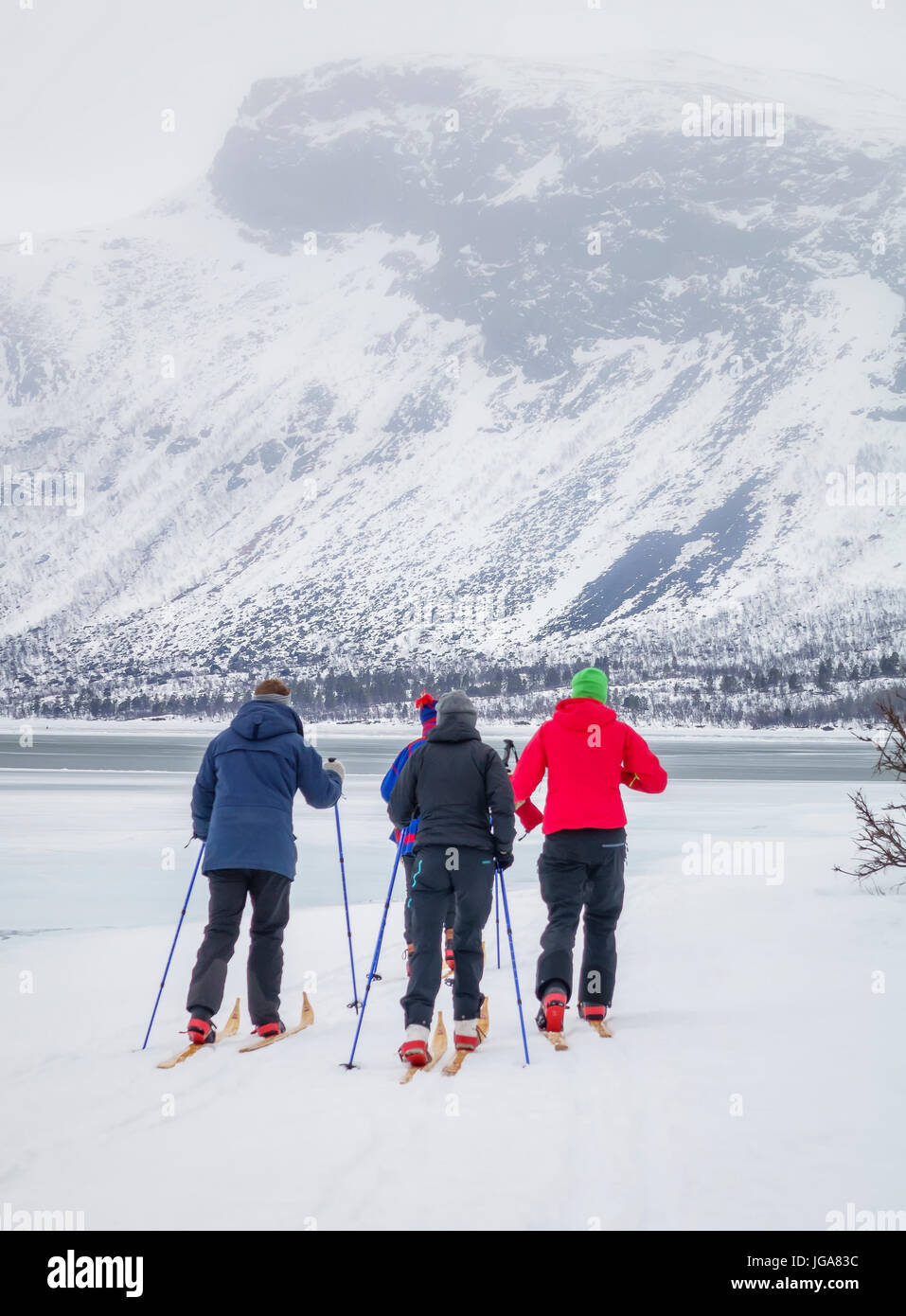 Langlauf, Lappland, Schweden Stockfoto