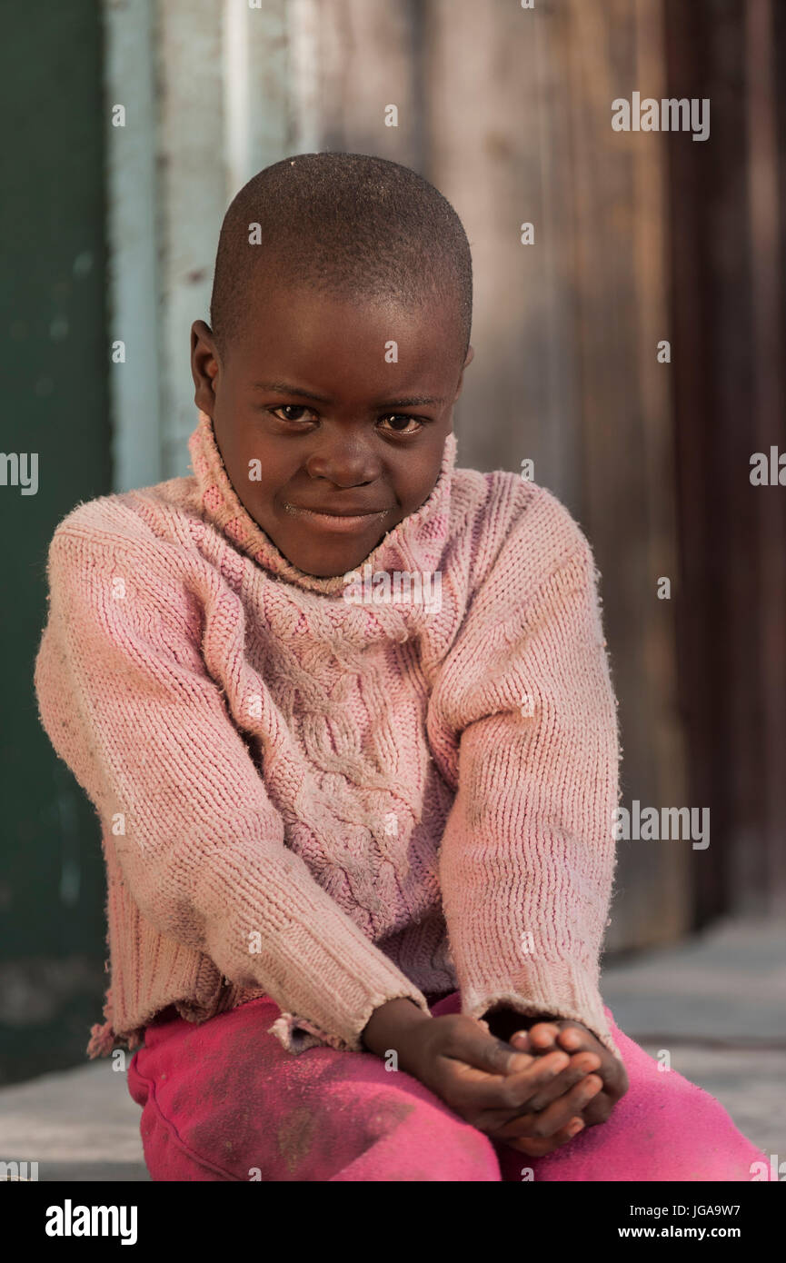 Mädchen in Maun Botswana, Südafrika Stockfoto