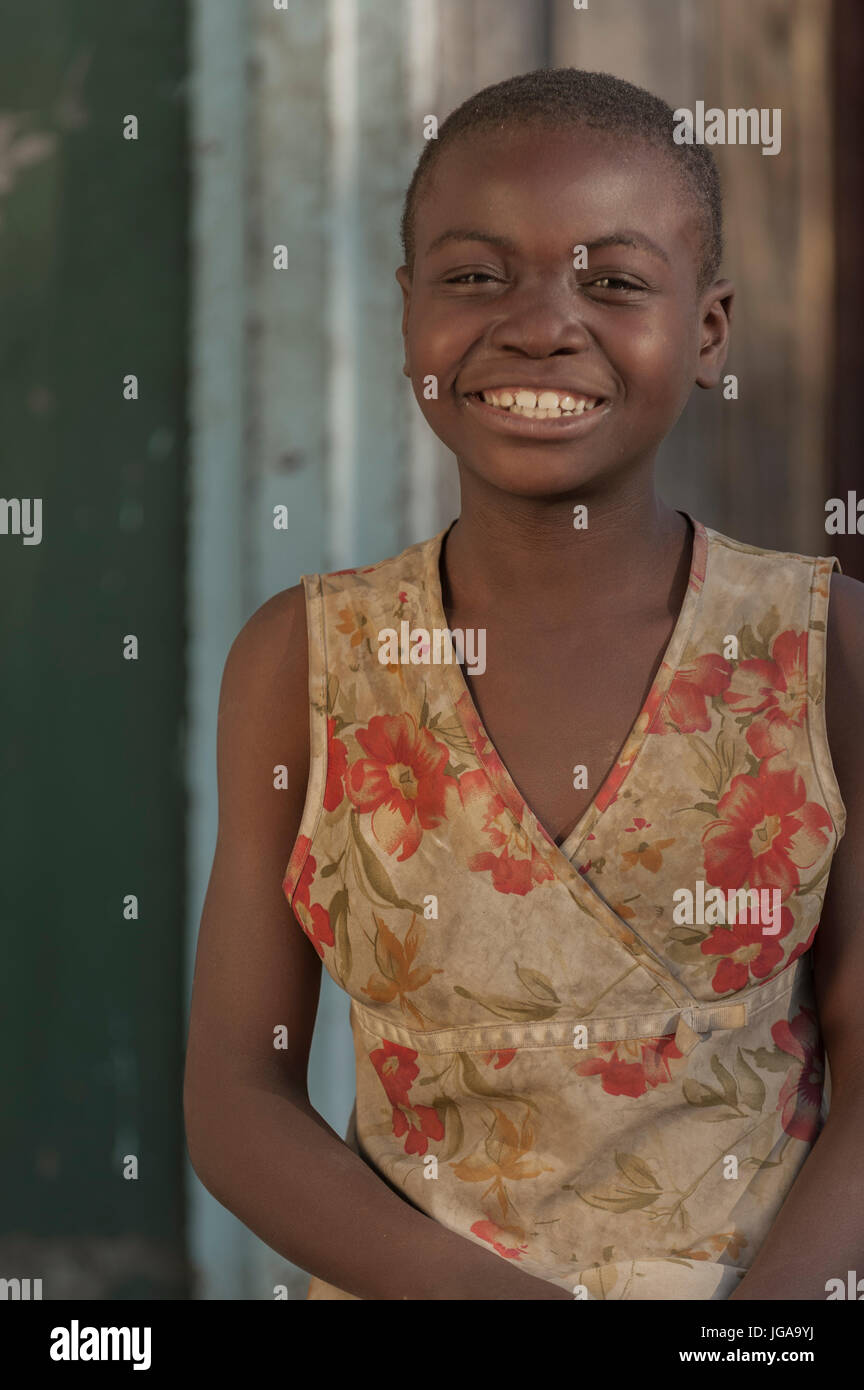 Mädchen in Maun Botswana, Südafrika Stockfoto