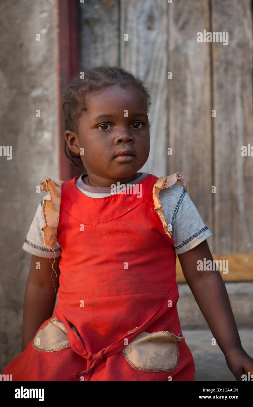 Afrikanisches kind Porträt, in Maun Botswana Stockfoto