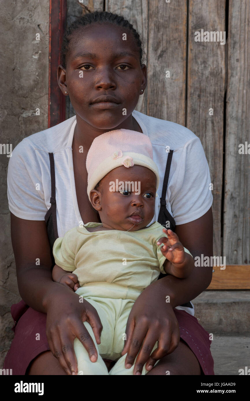 Afrikanisches kind Porträt, in Maun Botswana Stockfoto