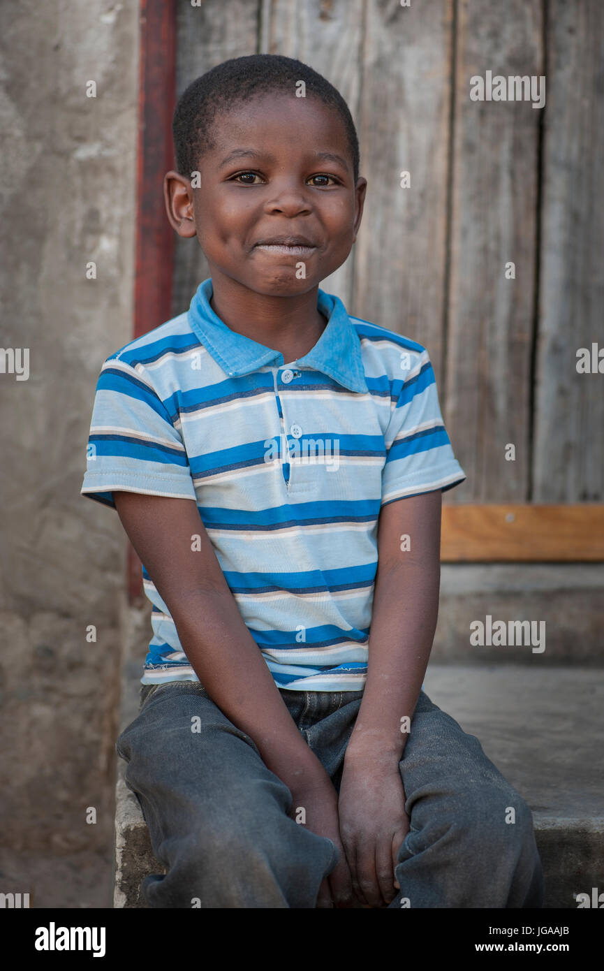 Afrikanisches kind Porträt, in Maun Botswana Stockfoto